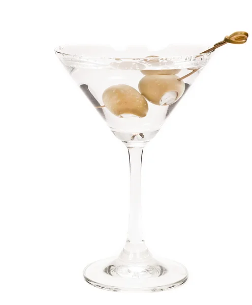 Martini met bleu fakkeloptocht olijven — Stockfoto