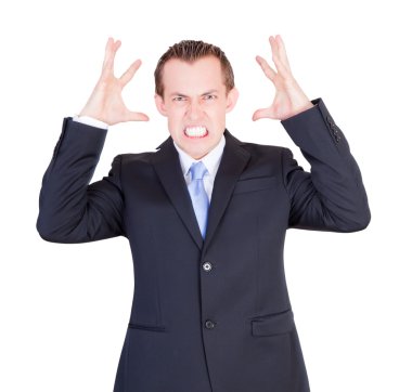 Overwhelmed Business man clipart