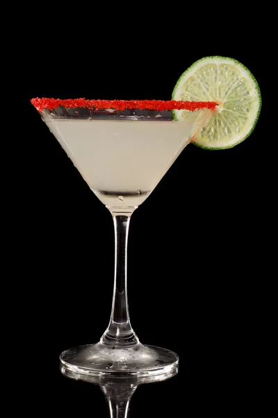 Key lime martini med röda socker — Stockfoto