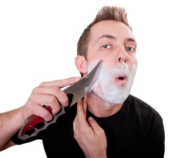 Dangerous Shave — Stock Photo, Image