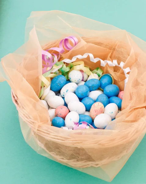 Easter egg basket — Stock Photo, Image