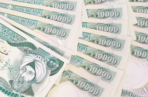 Iraakse dinar close-up — Stockfoto