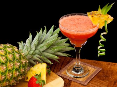 Tropical fruit cocktail clipart