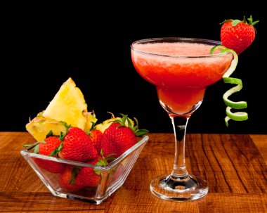 Tropical fruit cocktail clipart