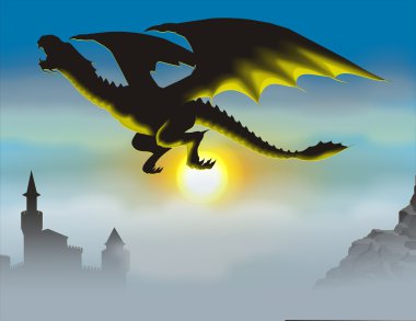 Shadow dragon clipart