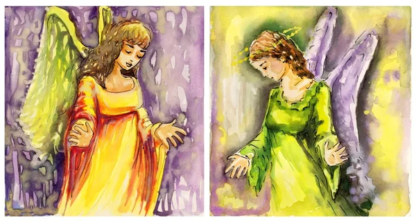 Two images of angels to the children's room. — Stock Photo, Image
