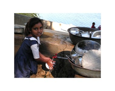 Working children in India. clipart