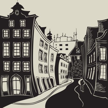 Street of city clipart