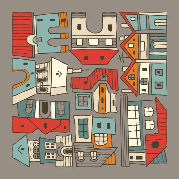 Maisons de ville — Image vectorielle