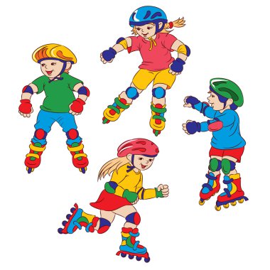 Roller skates clipart