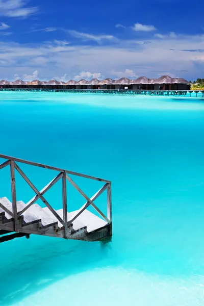 Steps into amazing blue lagoon — Stock Photo, Image