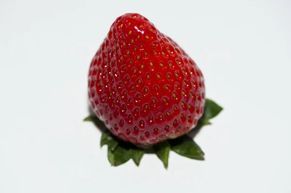 Eine appetitliche Erdbeere isoliert auf weißem Hintergrund — Stockfoto