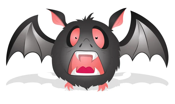Morcego dos desenhos animados assustado —  Vetores de Stock