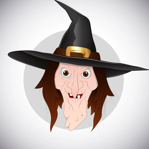 Vecteur de visage de sorcière — Image vectorielle