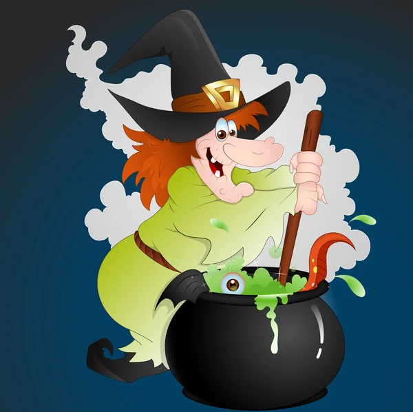 Sorcière d'Halloween — Image vectorielle