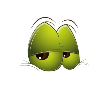 Tired Cartoon Eye clipart