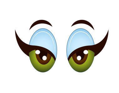 Cartoon Girl Eye clipart