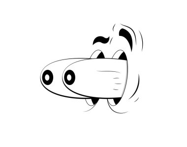 Hand Drawn Cartoon Eye clipart