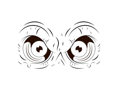 Hand Drawn Angry Eye clipart