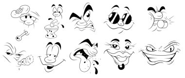 Cartoon Expressions clipart