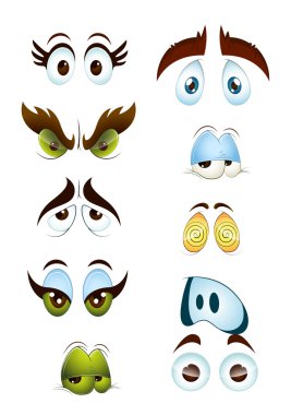 Cartoon Eyes Set clipart