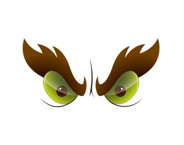 Angry Cartoon Eye clipart