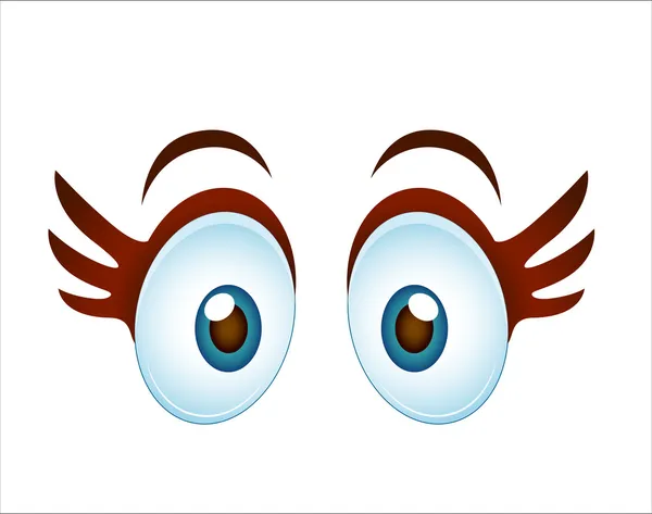 Verrast cartoon meisje oog — Stockvector