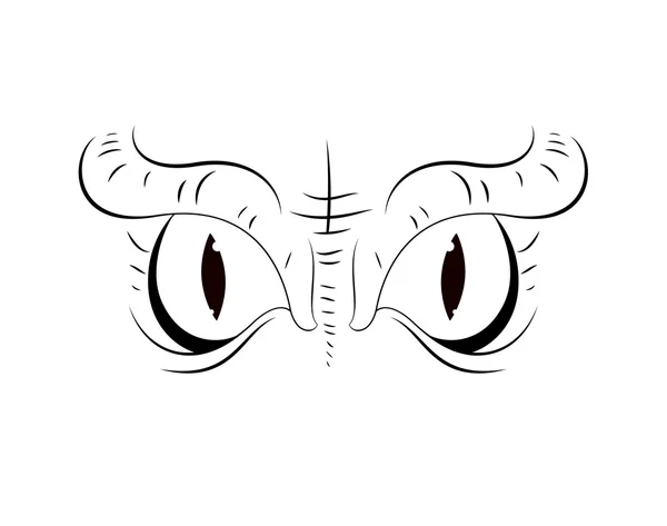 Skrämmande tecknade ögon — Stock vektor