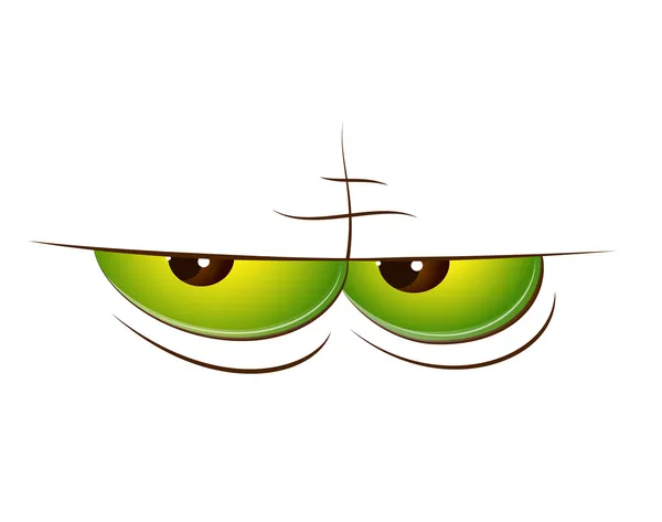 緑の漫画の目 — ストックベクタ