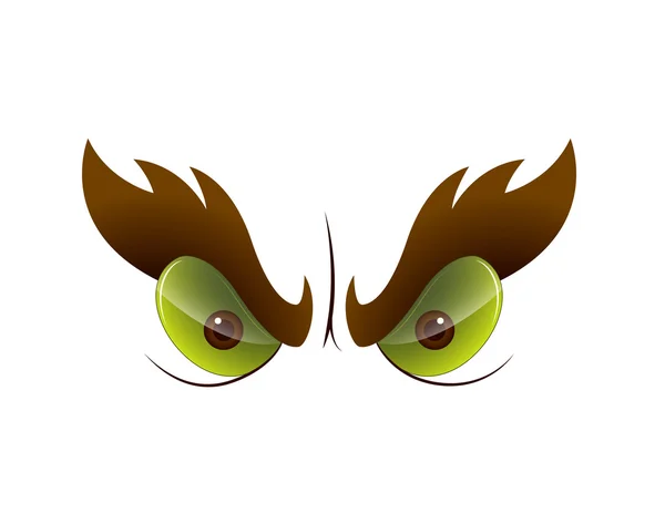 Angry Cartoon Eye — Stock Vector