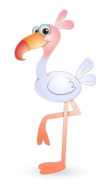 Cute Stork Bird clipart