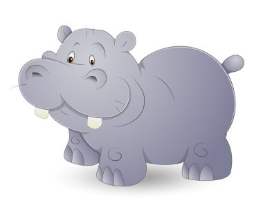 Cute Hippo clipart