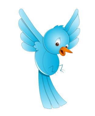 Cute Bird Flying clipart