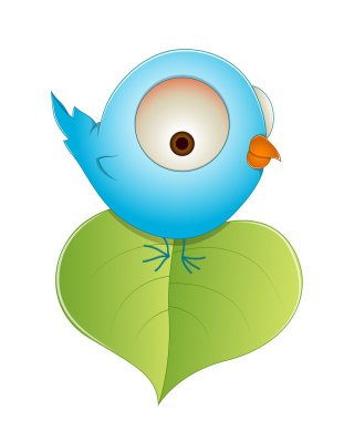 Cute Cartoon Baby Bird clipart