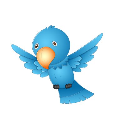 Flying Cartoon Bird clipart