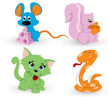 Cute Cartoon Animals clipart