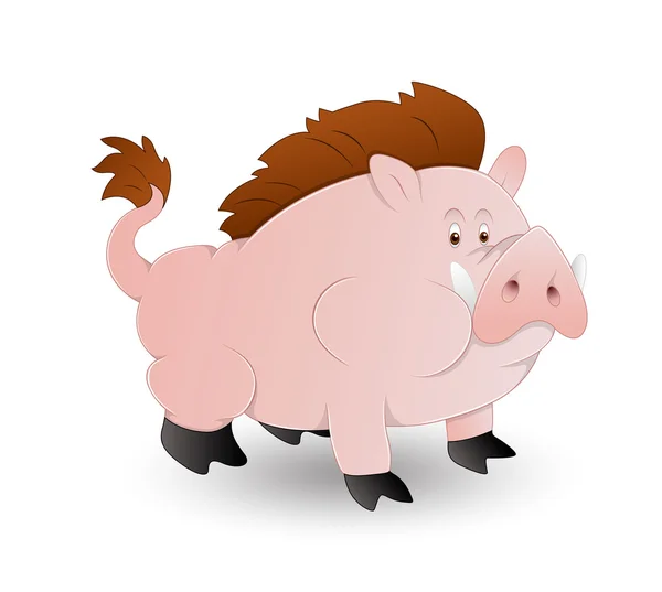 Cartoon Pig — Stock Vector