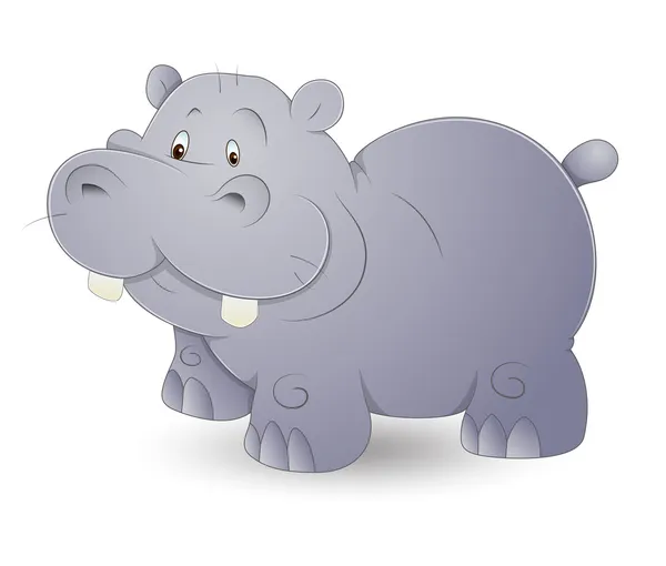 Stock vector Cute Hippo