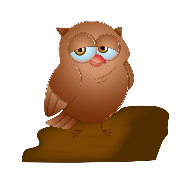 Cute Cartoon Owl — Stock Vector