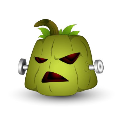 Art of Scary Halloween Pumpkin clipart