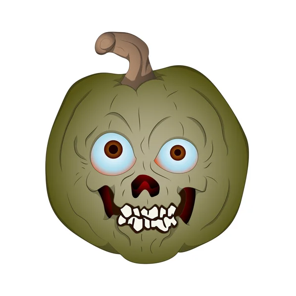 Scary Cartoon Halloween Pumpkin — Stock Vector