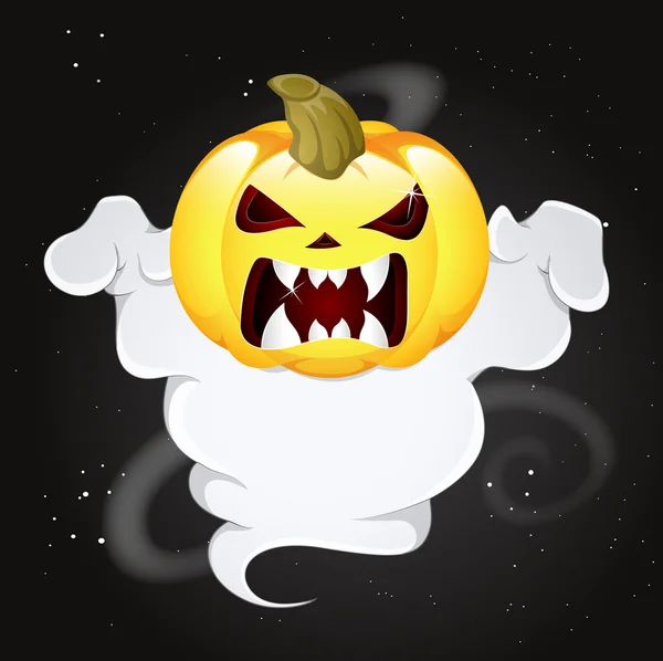 Ghost Pumpkin — Stock Vector