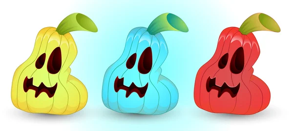 Set of Halloween Pumpkins — Stock Vector