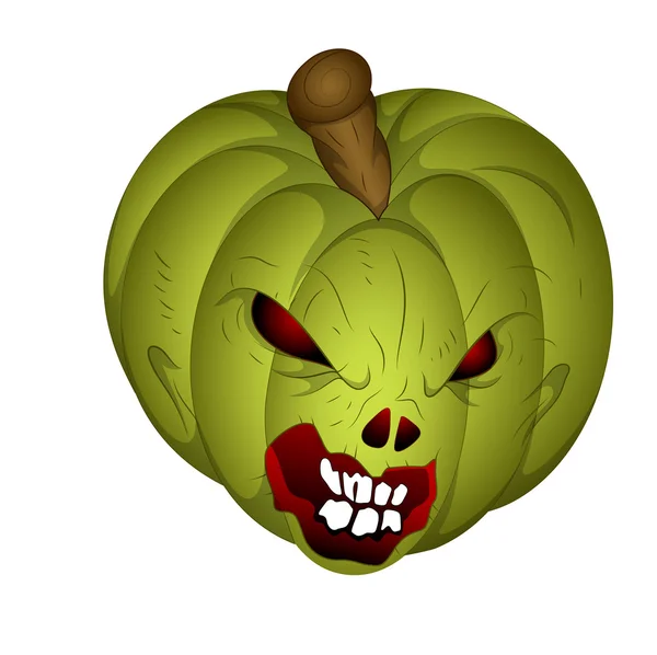 Scary Halloween Pumpkin Vector — Stock Vector