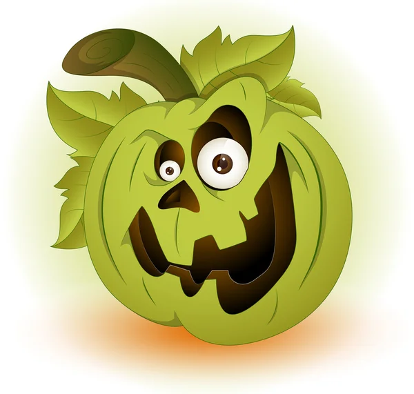 Spooky Cartoon Halloween Pumpkin — Stock Vector