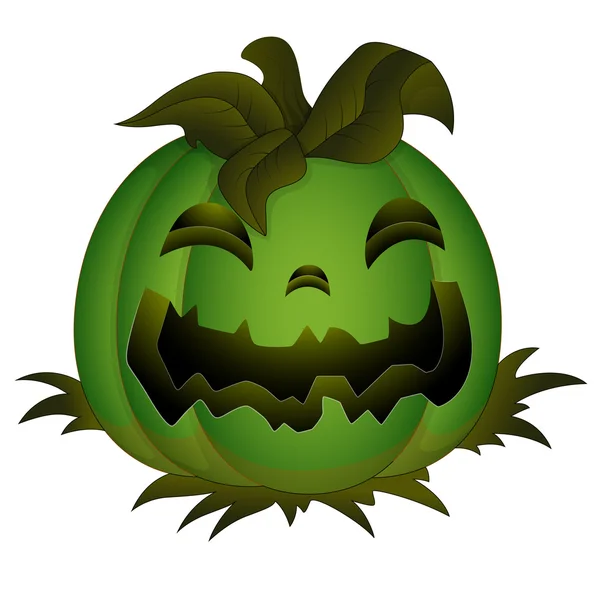 Spooky halloween balkabağı çizimi — Stok Vektör