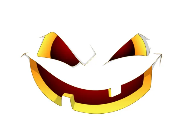 Cara assustadora de abóbora de Halloween —  Vetores de Stock
