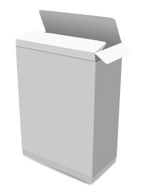 White Blank Box clipart