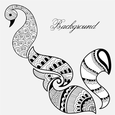 Hand Drawn Henna Art clipart