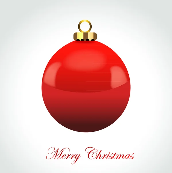 光沢のある赤いクリスマス ボール — ストックベクタ